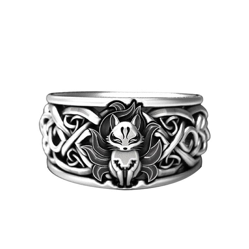 Viking Style Stainless Steel Wild Fox Cat Ring - Unisex Feline Jewelry-Jewelry Ring-55.3 mm-6-Colydia