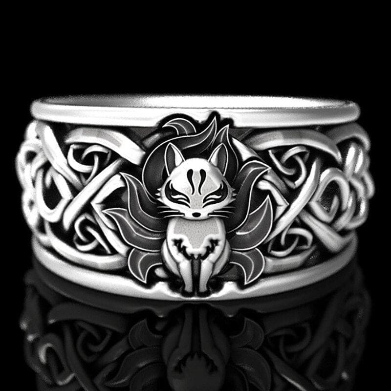 Viking Style Stainless Steel Wild Fox Cat Ring - Unisex Feline Jewelry-Jewelry Ring-2-Colydia