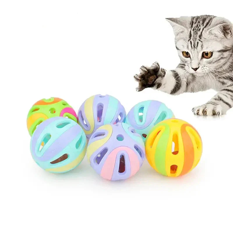 Colorful Cat Bell Balls Set of 6 - Non-Toxic, Fun & Safe Toy-Cat Toys-Random-1-Colydia