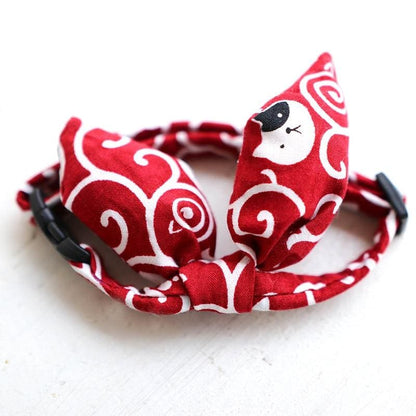 Cute Collar Slip-On Bandana for Cats - Fabric, Breathable, Stylish-Pet Accessory-Red-XS (15-22cm)-5-Colydia