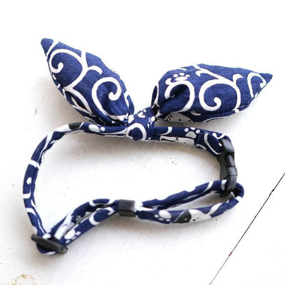 Cute Collar Slip-On Bandana for Cats - Fabric, Breathable, Stylish-Pet Accessory-Blue-XS (15-22cm)-3-Colydia