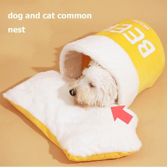 Beer Mug Pet Bed – Machine Washable, Plush Fleece & Cotton Comfort-Product Type: Pet Bed-3-Colydia