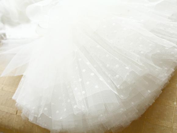 Luxurious Tulle Pet Wedding Gown with Exquisite Floral Design Collar-Pet Wedding Dress-8-Colydia