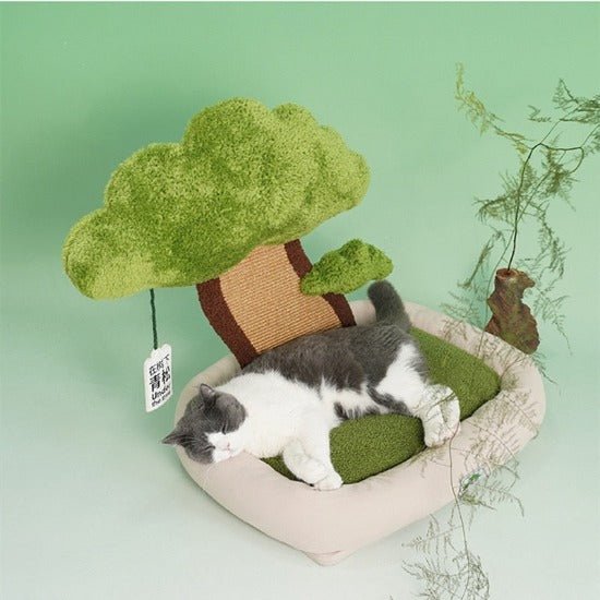 Serene Cat Scratcher Bed with Catnip and Removable Mat-Cat Scratcher Bed-5-Colydia