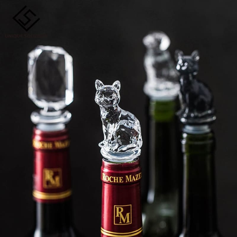 Resin Cat Wine Stopper - Decorative Bottle Saver for Wine Lovers-Cat Wine Stopper-2-Colydia