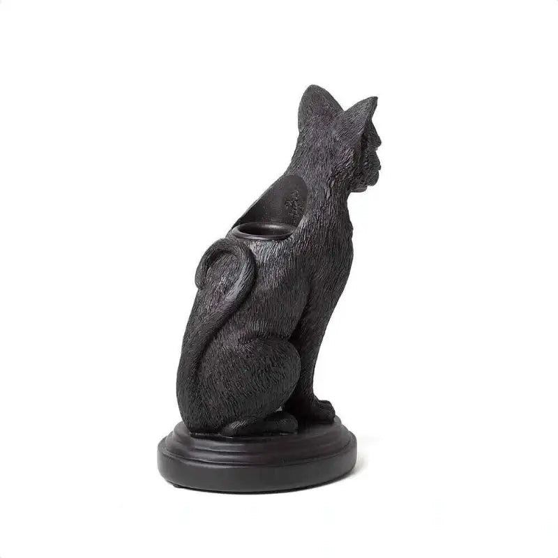 Ultra-Realistic Black Cat Candle Holder for Elegant Home Decor-Candle Holder-2-Colydia