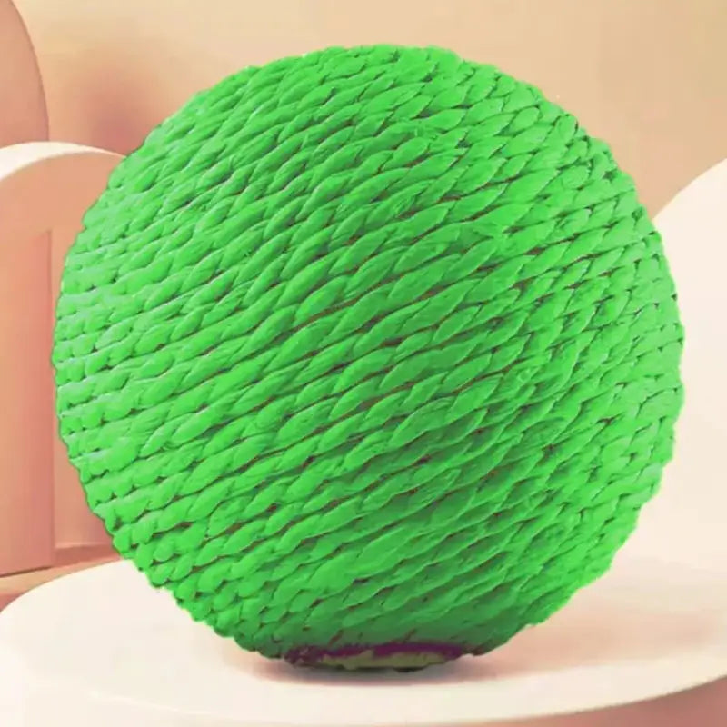 Interactive Sisal Cat Scratching Ball with Bell for Claw Sharpening-Cat Scratching Toy-Green-10-Colydia