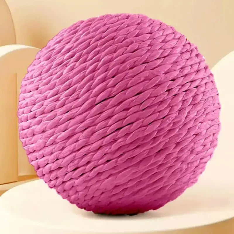 Interactive Sisal Cat Scratching Ball with Bell for Claw Sharpening-Cat Scratching Toy-Pink-7-Colydia