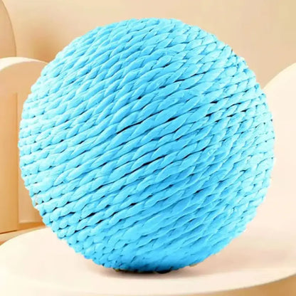 Interactive Sisal Cat Scratching Ball with Bell for Claw Sharpening-Cat Scratching Toy-Blue-9-Colydia