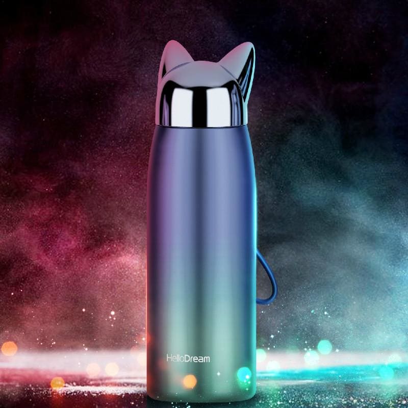 Stainless Steel Cat Ear Insulated Bottle - Keeps Drinks Hot 12 Hrs-Insulated Water Bottle-2-Colydia