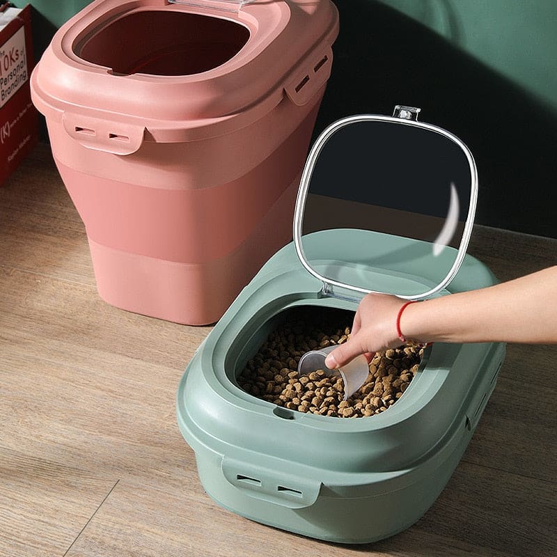 Cat Kibble Storage Bin with Easy-Open Lid, Fresh & Crunchy Food-Cat Food Storage Container-3-Colydia