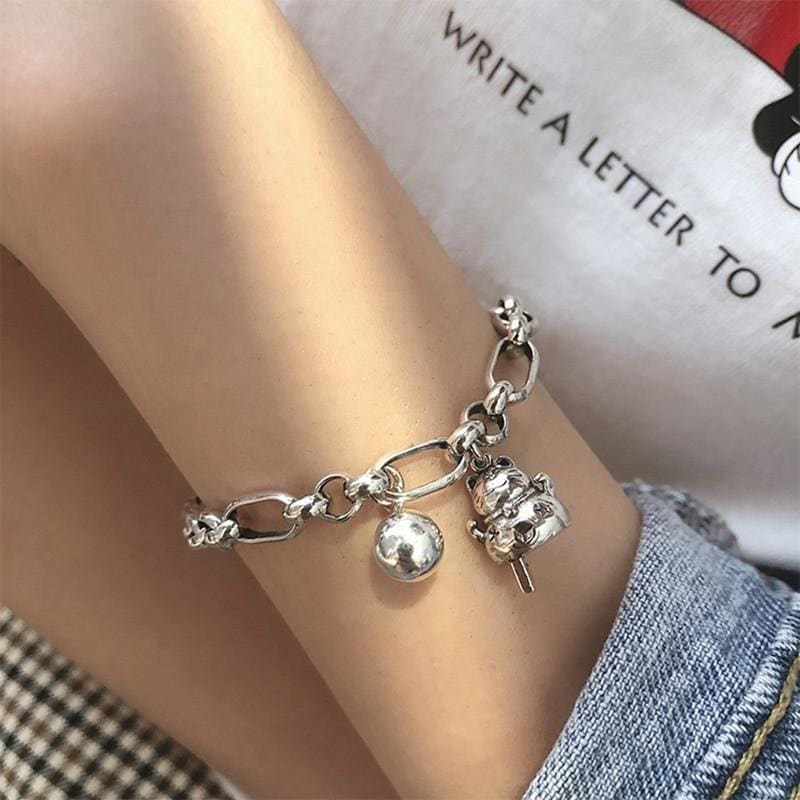 Elegant Silver Cat Bracelet for Women | Adjustable Feline Jewelry-Cat Bracelet-Silver-1-Colydia