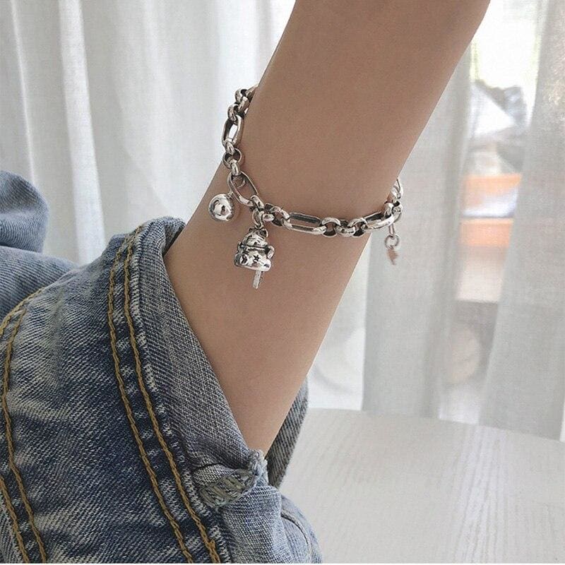 Elegant Silver Cat Bracelet for Women | Adjustable Feline Jewelry-Cat Bracelet-Silver-5-Colydia