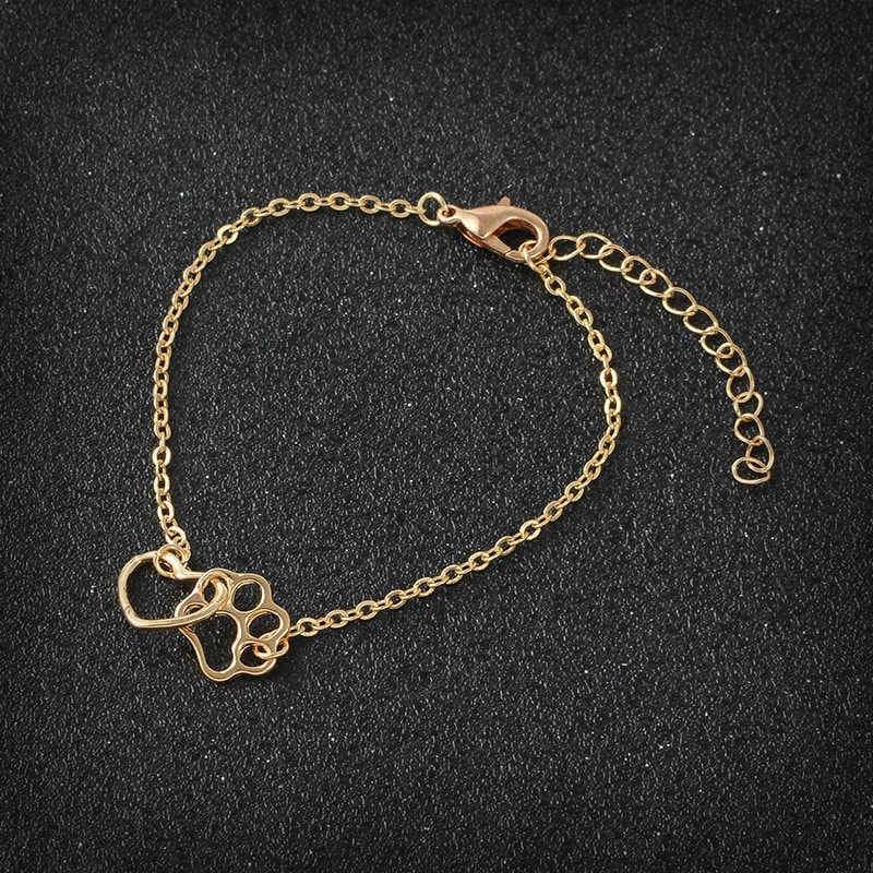 Adjustable Silver Cat Paw Bracelet for Women - Free Shipping-Cat Paw Bracelet-Gold-4-Colydia