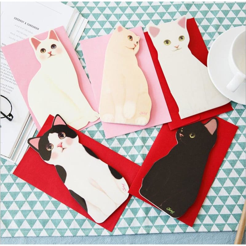 Adorable Kitten Birthday Invite Cards with Envelope & Free Shipping-Birthday Invitation Cards-1-Colydia