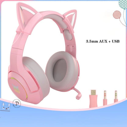 Charming Kawaii Cat Ear Gaming Headset with Detachable Ears-Gaming Headset-5-Colydia