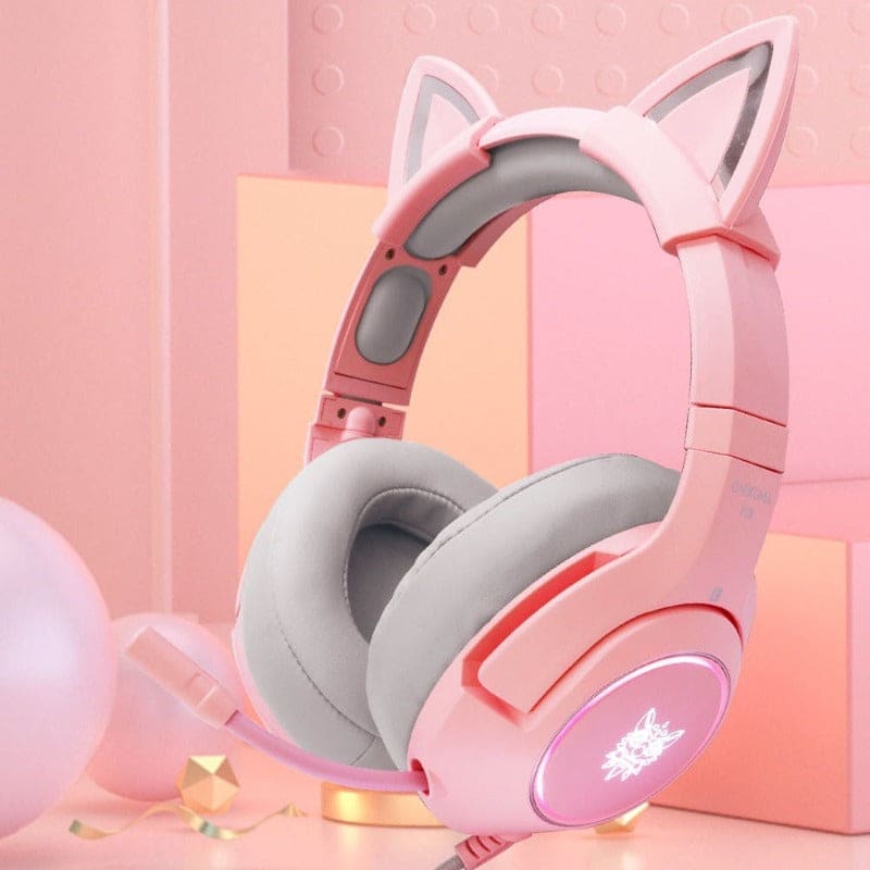 Charming Kawaii Cat Ear Gaming Headset with Detachable Ears-Gaming Headset-11-Colydia