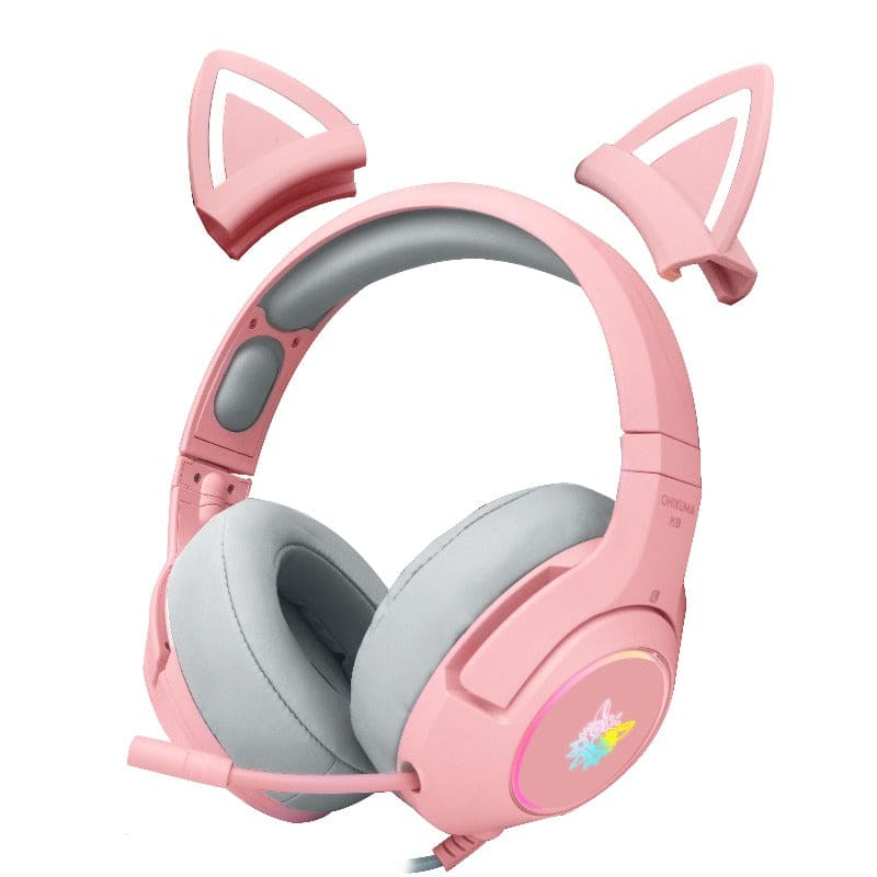 Charming Kawaii Cat Ear Gaming Headset with Detachable Ears-Gaming Headset-10-Colydia