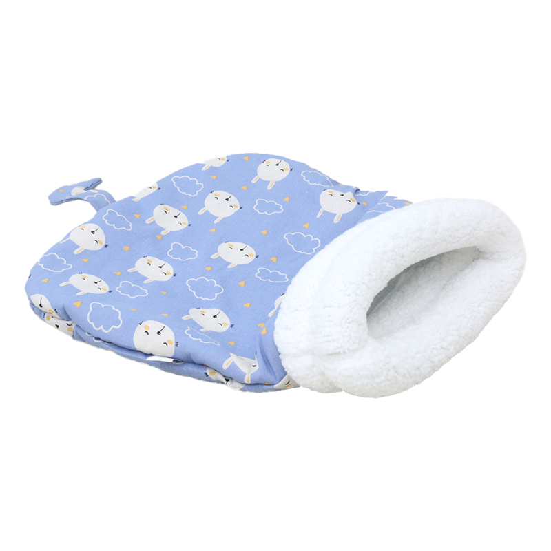 Cat cocoon bed with secure and cozy design.
-Blue Bunny-8-Colydia