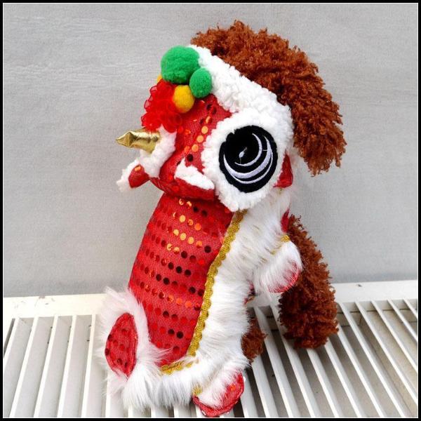 Pet Lion Dance Costume - Vibrant Attire for Joy & Prosperity-Pet Costume-2-Colydia