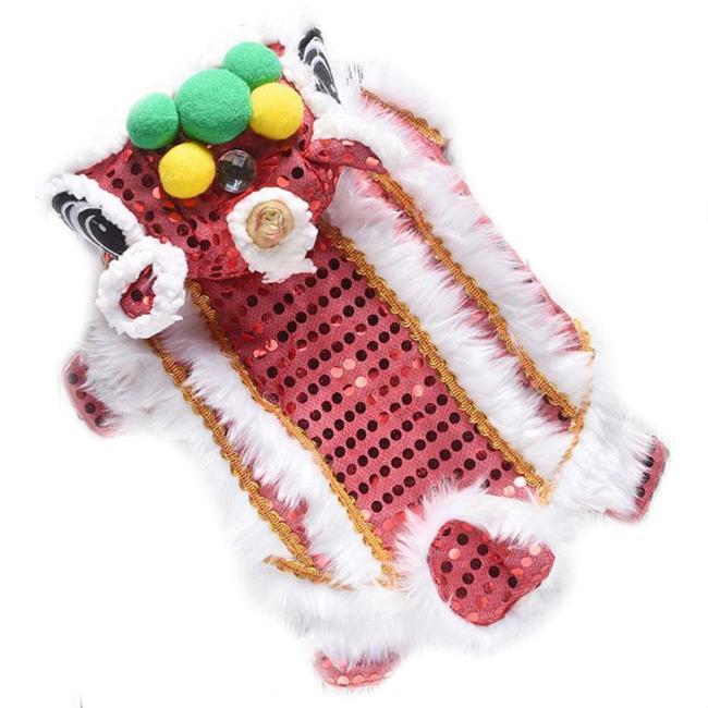 Pet Lion Dance Costume - Vibrant Attire for Joy & Prosperity-Pet Costume-6-Colydia