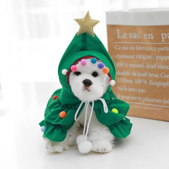 Christmas Tree Pet Costume for Cats & Dogs – Festive Polyester Outfit-Pet Costume-1-Colydia