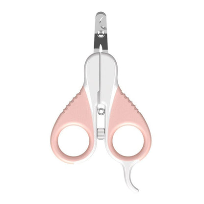 Ergonomic Cat Nail Clipper Scissors with Safety Latch and Comfort Grip-Pet Nail Clipper Scissors-Pink-5-Colydia