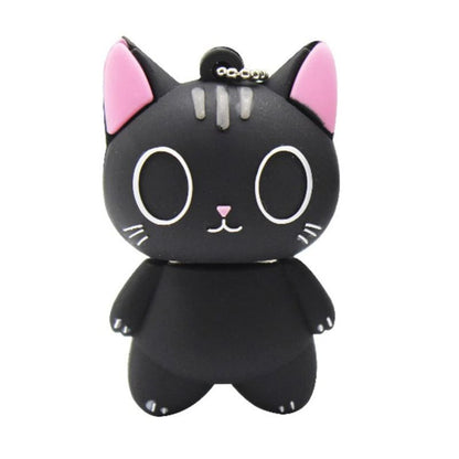 Adorable Cat USB 2.0 Flash Drive - Large Capacity, PC/Mac Compatible-Cat USB Flash Drive-64 GB-Cat with pink ears-2-Colydia