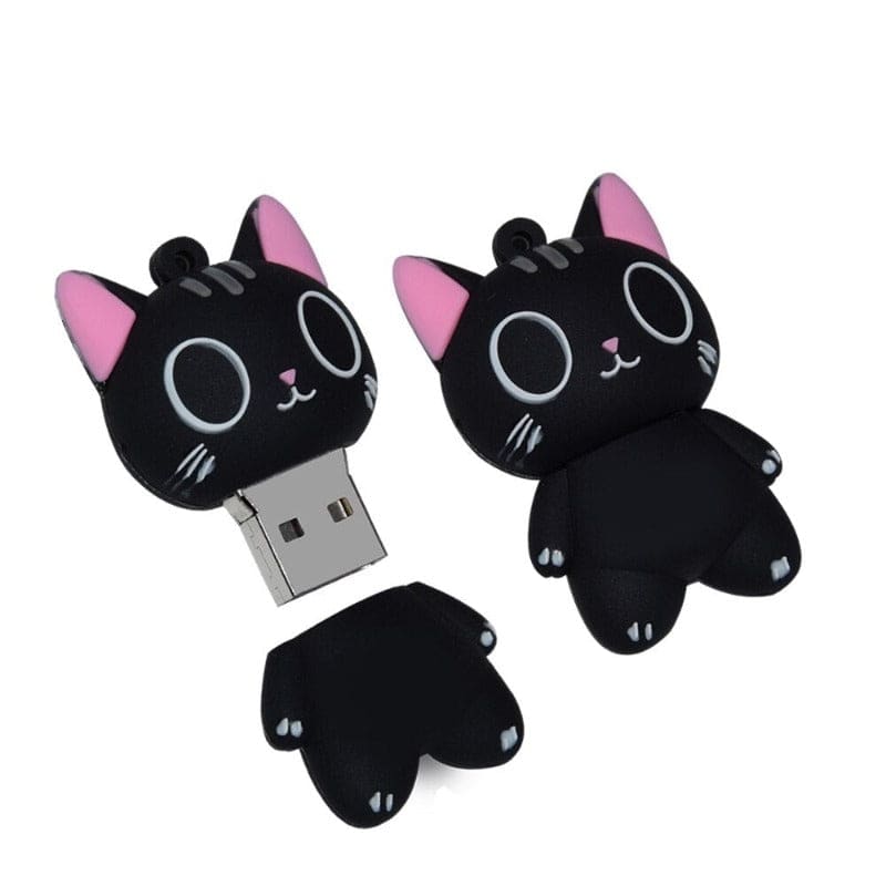 Adorable Cat USB 2.0 Flash Drive - Large Capacity, PC/Mac Compatible-Cat USB Flash Drive-1-Colydia