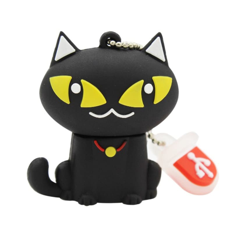 Adorable Cat USB 2.0 Flash Drive - Large Capacity, PC/Mac Compatible-Cat USB Flash Drive-64 GB-Cat with yellow eyes-4-Colydia