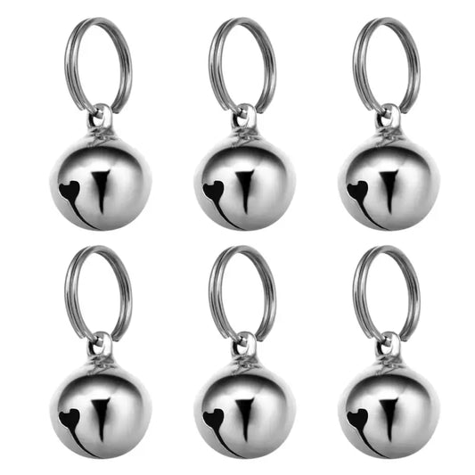 Elegant Cat Collar Bells – Set of 6 Durable, Lightweight, Silver Bells-Cat Collar Bells-Set of 6 bells-1-Colydia