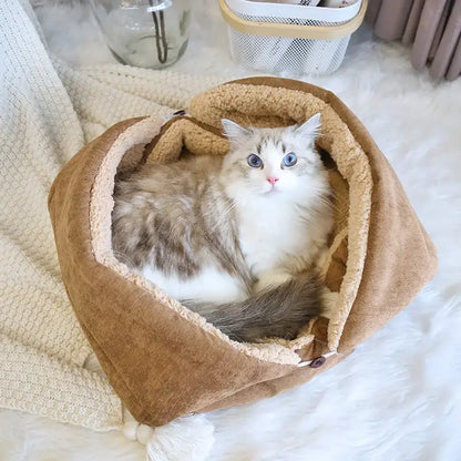 Multifunctional Fleece Cat Cocoon: Cozy Mat & Furniture Protector-Cat Bed & Furniture Protector-2-Colydia