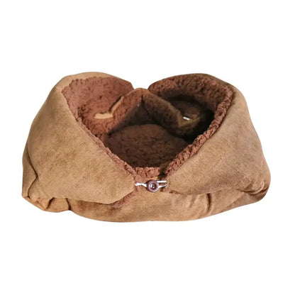 Multifunctional Fleece Cat Cocoon: Cozy Mat & Furniture Protector-Cat Bed & Furniture Protector-Chocolate-M (70x50 cm)-9-Colydia