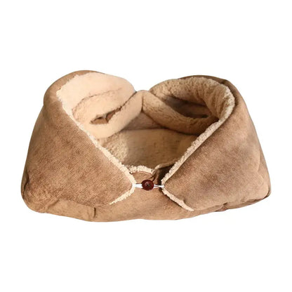 Multifunctional Fleece Cat Cocoon: Cozy Mat & Furniture Protector-Cat Bed & Furniture Protector-Beige-L (80x60 cm)-10-Colydia