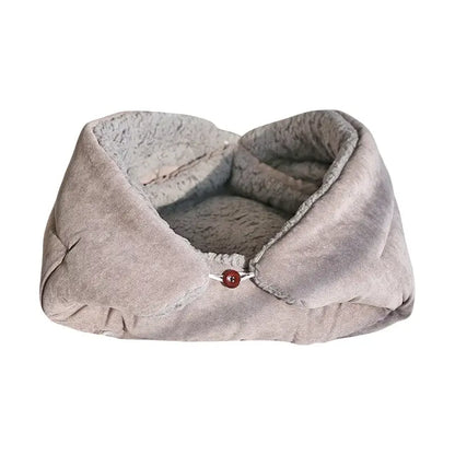 Multifunctional Fleece Cat Cocoon: Cozy Mat & Furniture Protector-Cat Bed & Furniture Protector-Gray-M (70x50 cm)-11-Colydia