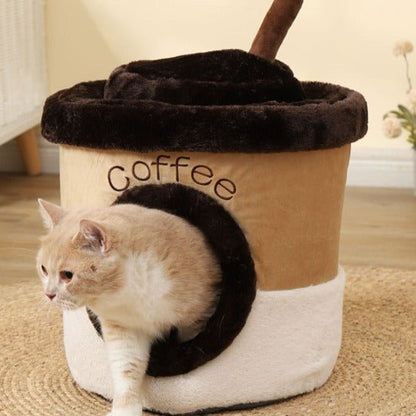 Cozy Dual-Use Cup Bed for Coffee & Boba Lovers – Machine Washable-Pet Bed-Coffee Cup-2-Colydia