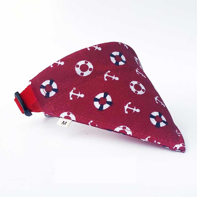 Vibrant Cat Bandana Collar with Quick-Release | Adjustable Sizes-Cat Accessories-Bordeaux Marine-S-5-Colydia