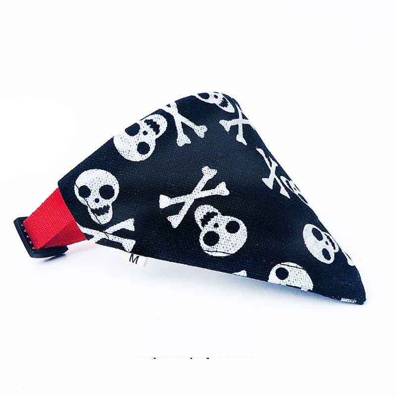 Vibrant Cat Bandana Collar with Quick-Release | Adjustable Sizes-Cat Accessories-Skull-S-1-Colydia