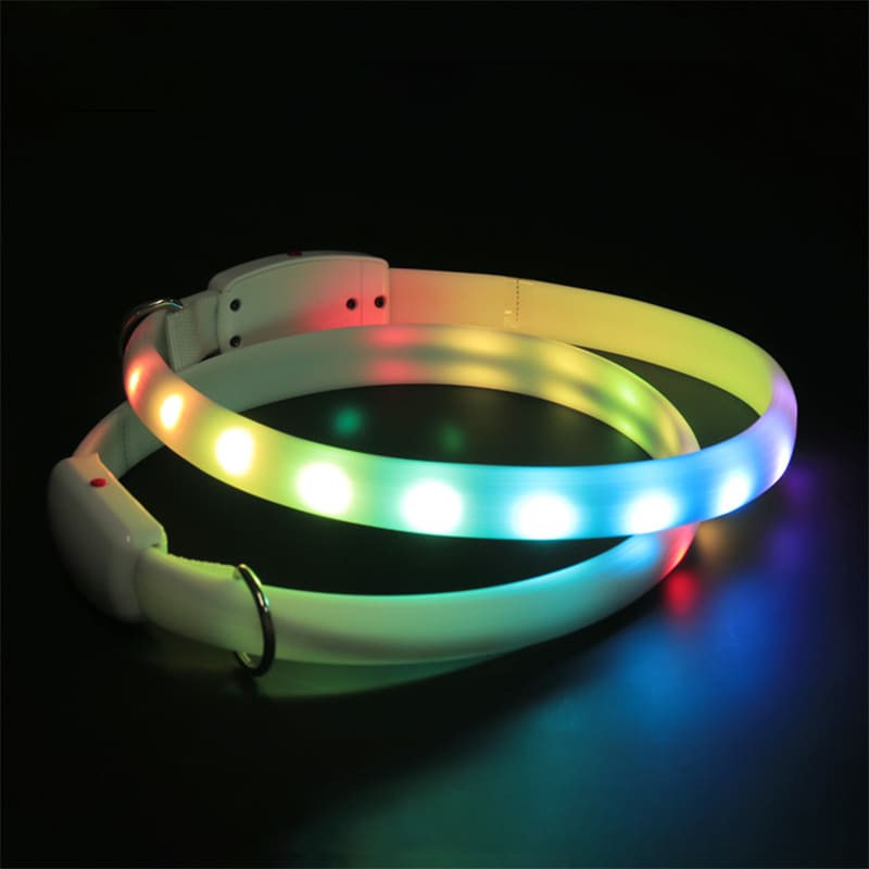 USB Rechargeable LED Anti-Loss Collar for Cats - Adjustable and Safe-LED Safety Collar for Pets-3-Colydia