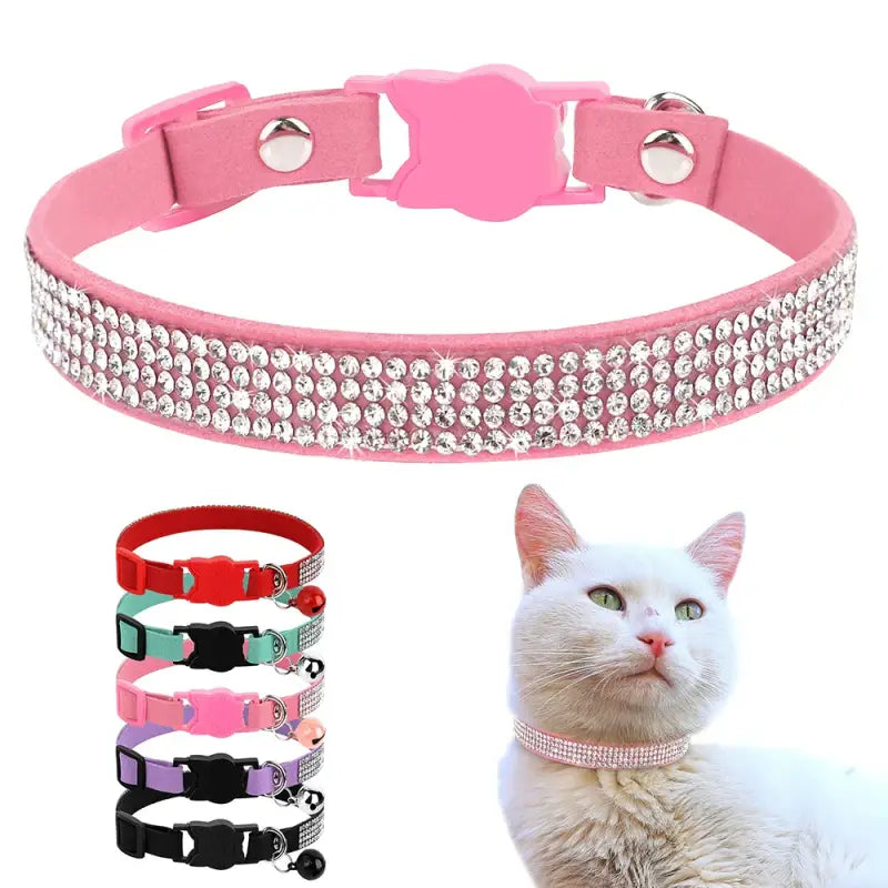 Luxurious Rhinestone Cat Collar - Adjustable, Comfy & Safe Fashion-Cat Collar-1-Colydia