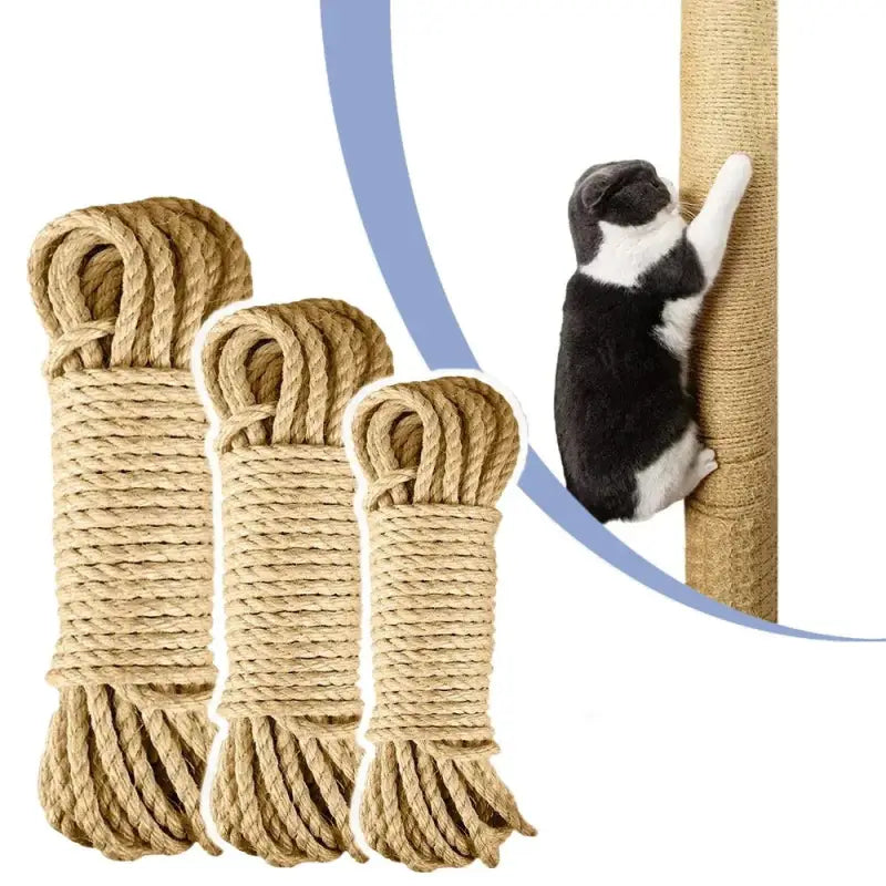 Durable Natural Sisal Cat Scratching Rope 10m - Protect Furniture-Cat Scratching Rope-1-Colydia