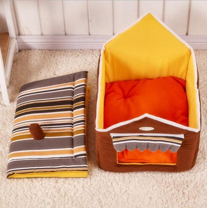 Stylish Pet House with Removable Cover - Cosy Canvas Design-Pet House-4-Colydia