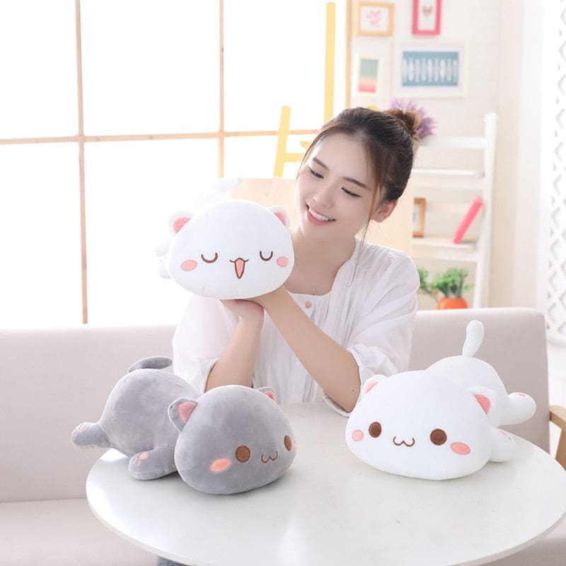 Kawaii Cat Plush Pillow - Soft, Adorable & Cozy for All Ages-Plush Pillow-3-Colydia