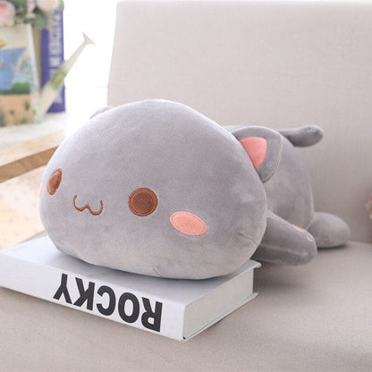 Kawaii Cat Plush Pillow - Soft, Adorable & Cozy for All Ages-Plush Pillow-Gray 1-40 cm-10-Colydia