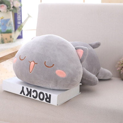 Kawaii Cat Plush Pillow - Soft, Adorable & Cozy for All Ages-Plush Pillow-Gray 2-40 cm-12-Colydia