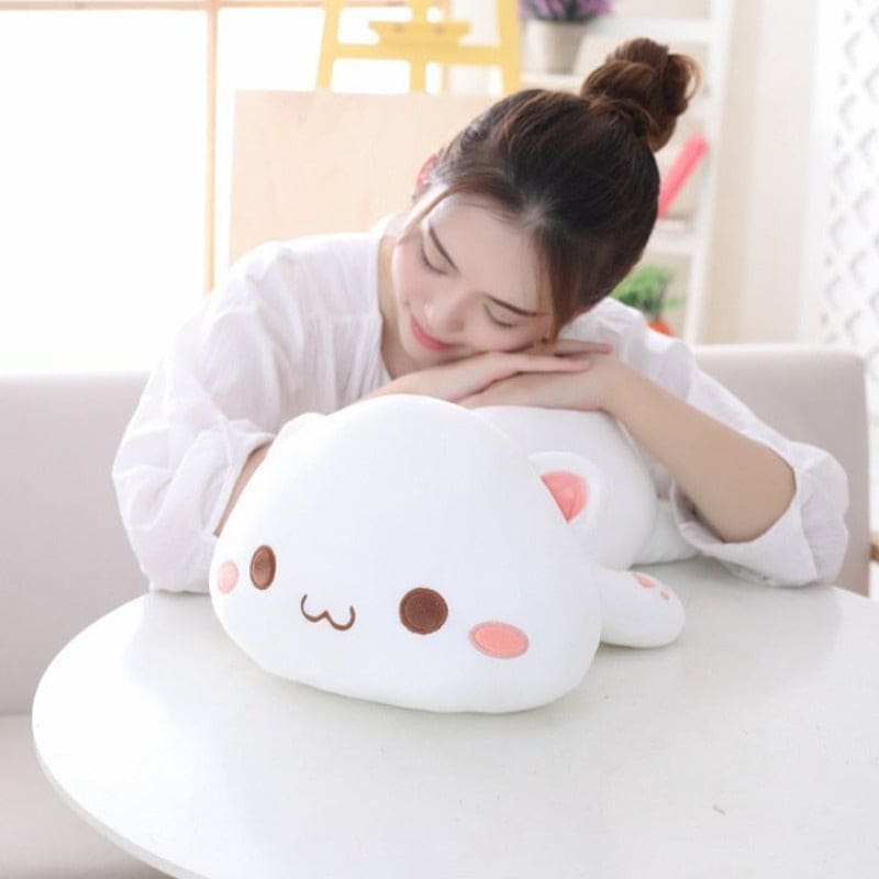 Kawaii Cat Plush Pillow - Soft, Adorable & Cozy for All Ages-Plush Pillow-2-Colydia