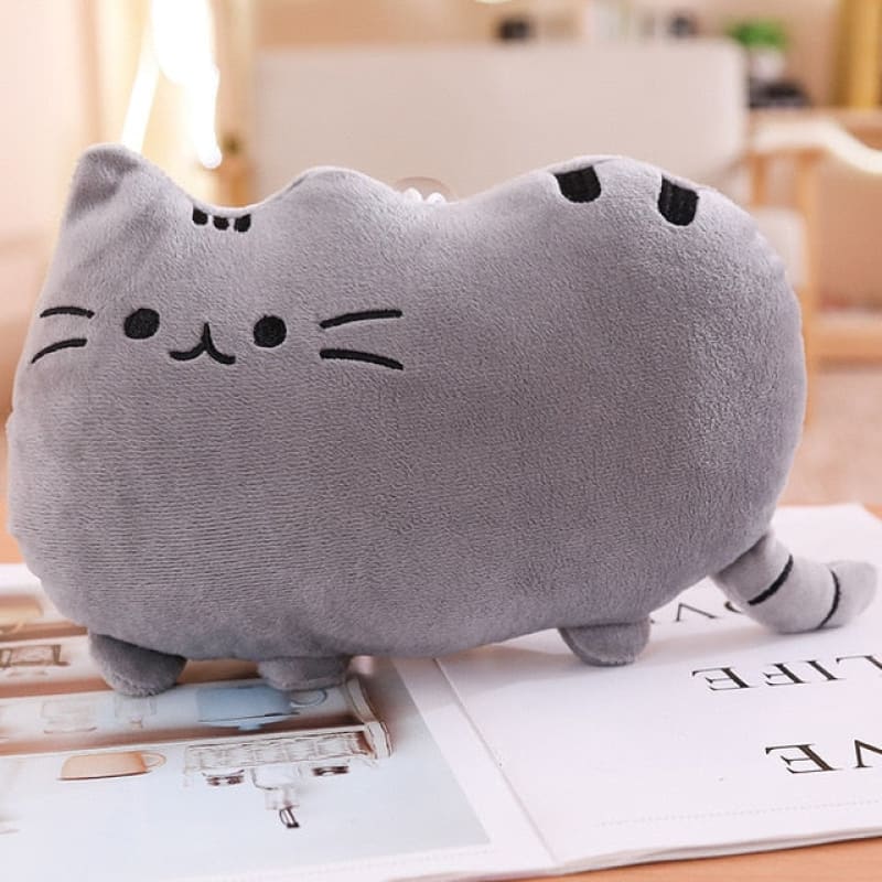 Kawaii Cat Plush Pillow - Soft Cuddle Companion for All Ages-Product Type: Plush Pillow-50 cm-Gray cat-11-Colydia