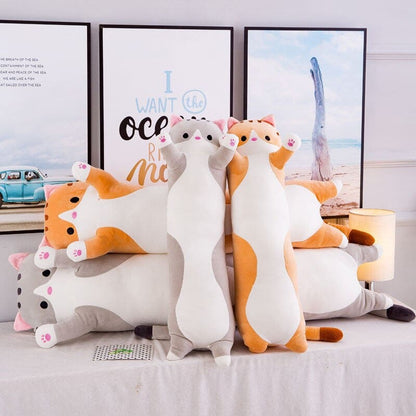 Kawaii Cat Body Pillow Plush – Cozy, Soft, 100% Cotton Cushion-Plush Body Pillow-12-Colydia