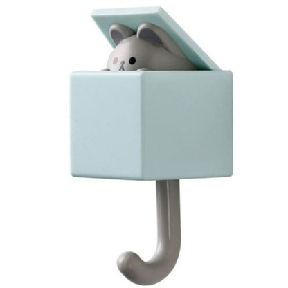 Cute Cat Adhesive Towel Hook - Fun Bathroom & Kitchen Accessory-Towel Hook-Blue-8-Colydia