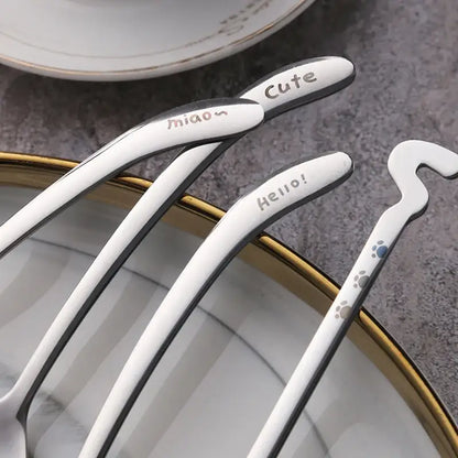 Kawaii Cat Coffee Spoon Set - Stainless Steel Original Design-Product Type: Decorative Coffee Spoons-10-Colydia